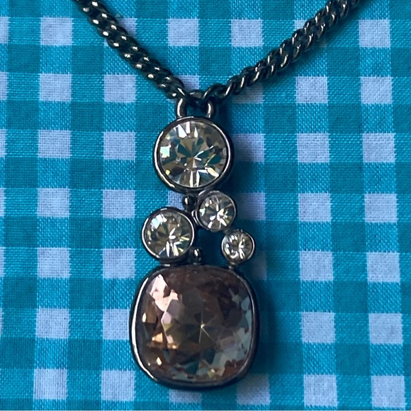 Givenchy Jewelry - GIVENCHY 5 Crystal Pendant Necklace